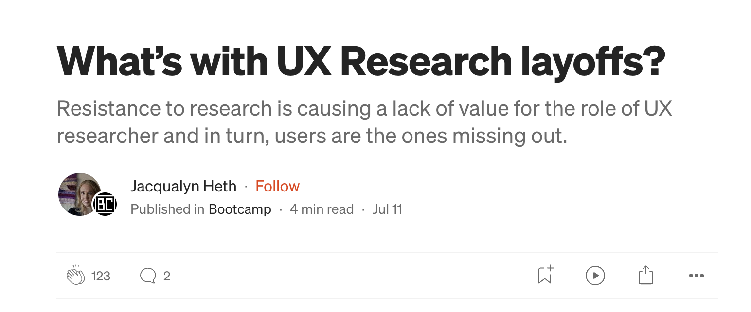 What’s with UX Research layoffs?