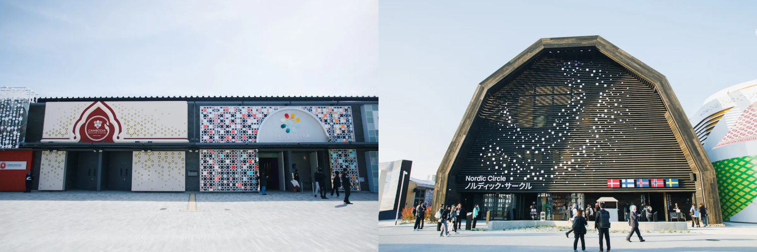와중에도 특색 살려 일종의 이글루 모양으로 완성된 북구관이 인상적이에요. 이런 김에 나라 간 친목을 다지는 계기가 되어주지는 않을라나요.(右)