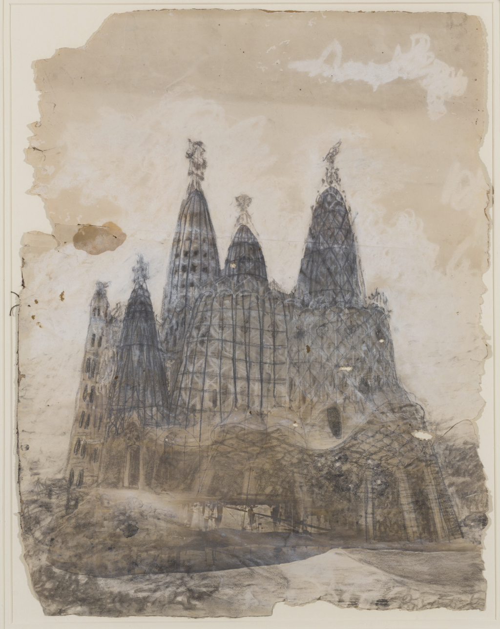 Projet pour l’église de la Colònia Güell, Antoni Gaudí ©Museu Nacional d'Art de Catalunya, Barcelona / Marc Vidal i Aparicio