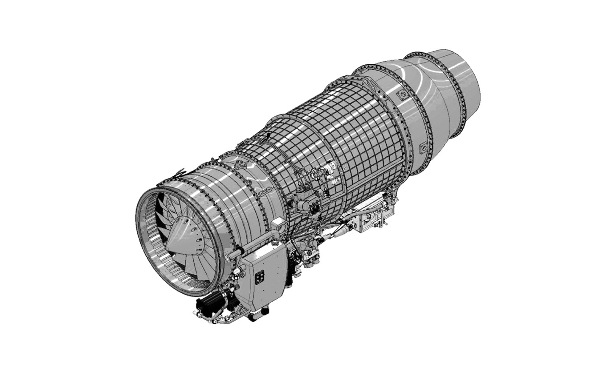 국산 5,500lbf 터보팬 엔진 (사진 출처 : 한화에어로스페이스)