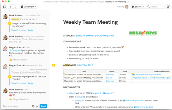 큅의 2016년 모습, 현재는 salesforce anywhere 서비스로 병합됐습니다
