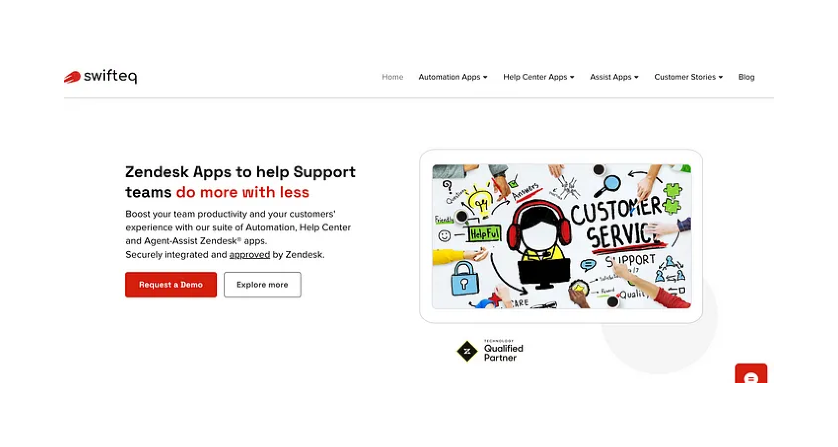 Swifteq 렌딩 페이지 