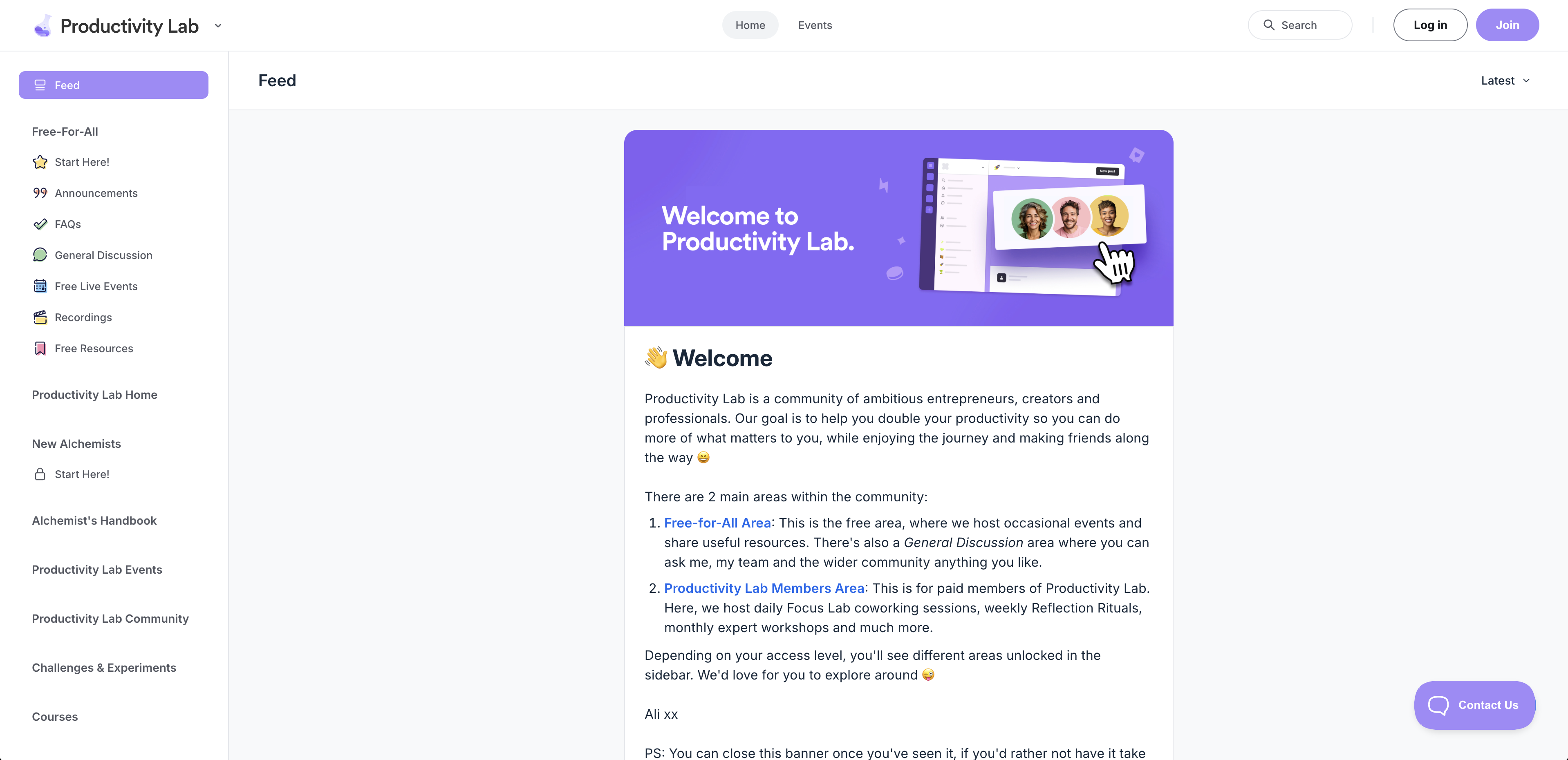 Productivity Lab, 연 $1,000