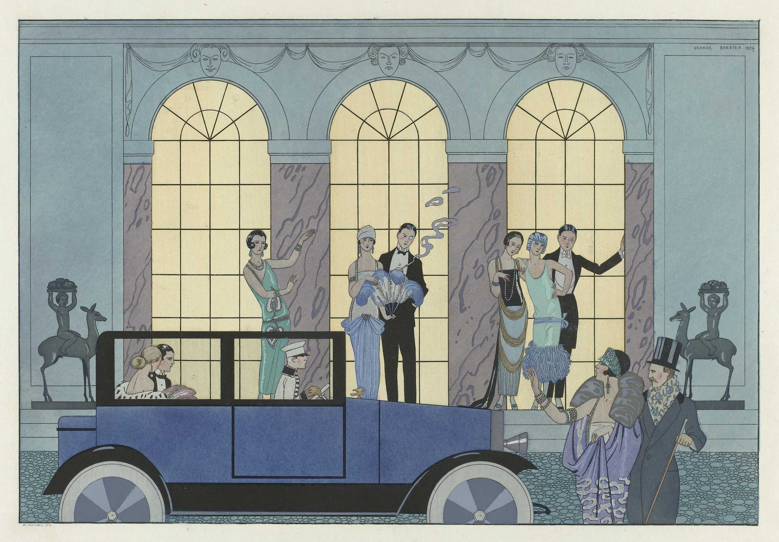 Jazz Party! 사람들이 모이는 건 즐거운 일인데 말입니다. 요즘은..... Au Revoir (1924) - George Barbier 