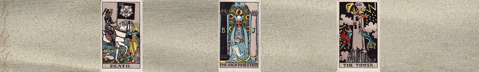 (death, the high priestess, the tower)