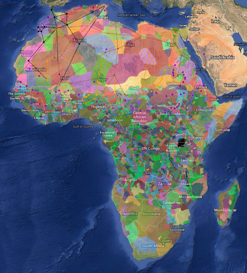 아프리카 민족(ethnicity) 지도