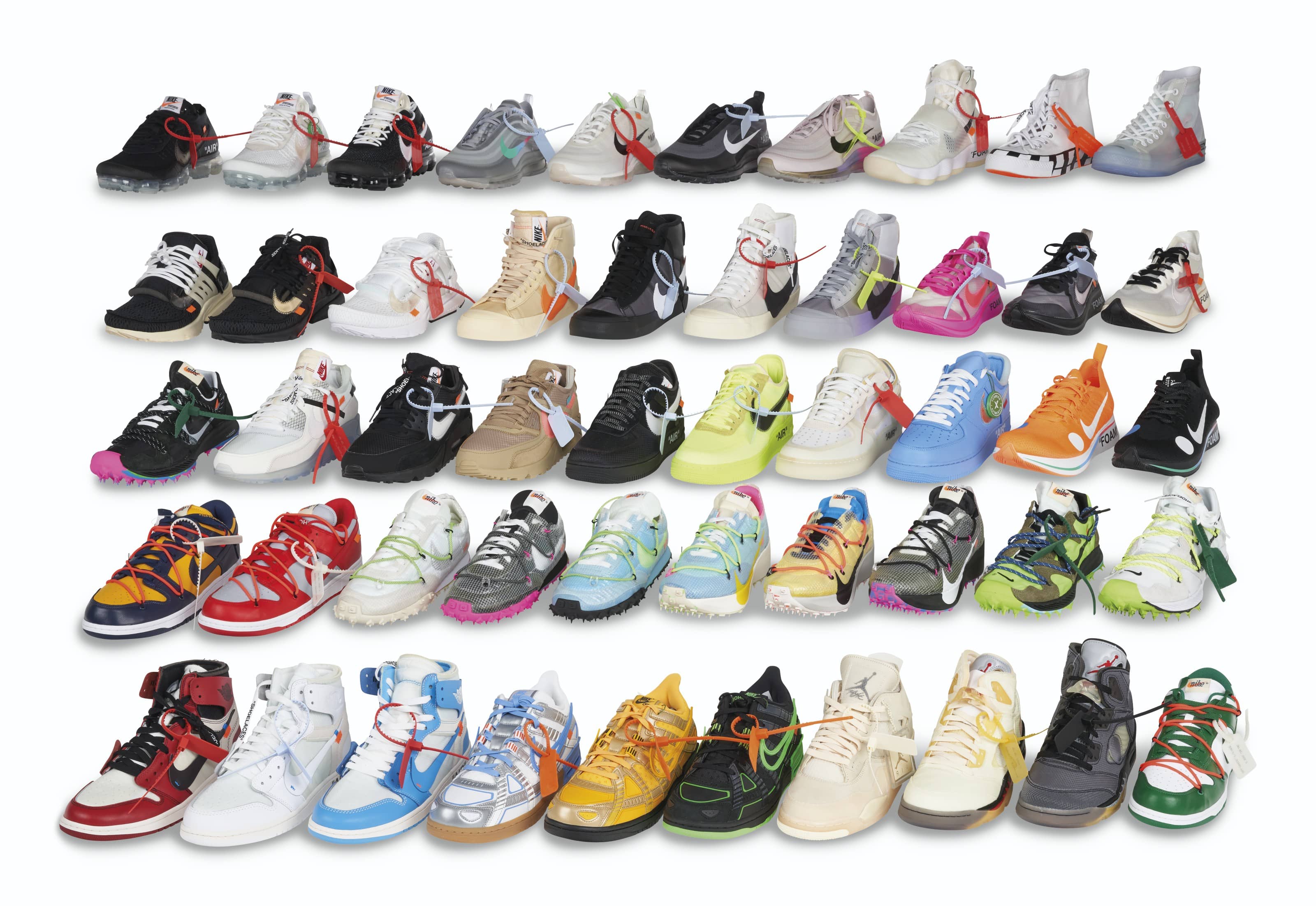 A Complete Collection of Virgil Abloh OFF-White x Nike Sneakers