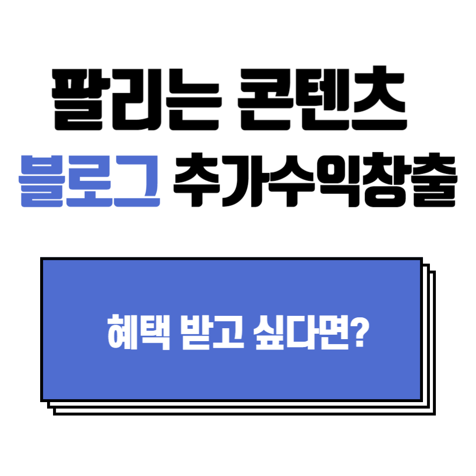 N잡러 부수입 무자본 부업 팔리는 콘텐츠 블로그 추가수익창출의 썸네일 이미지