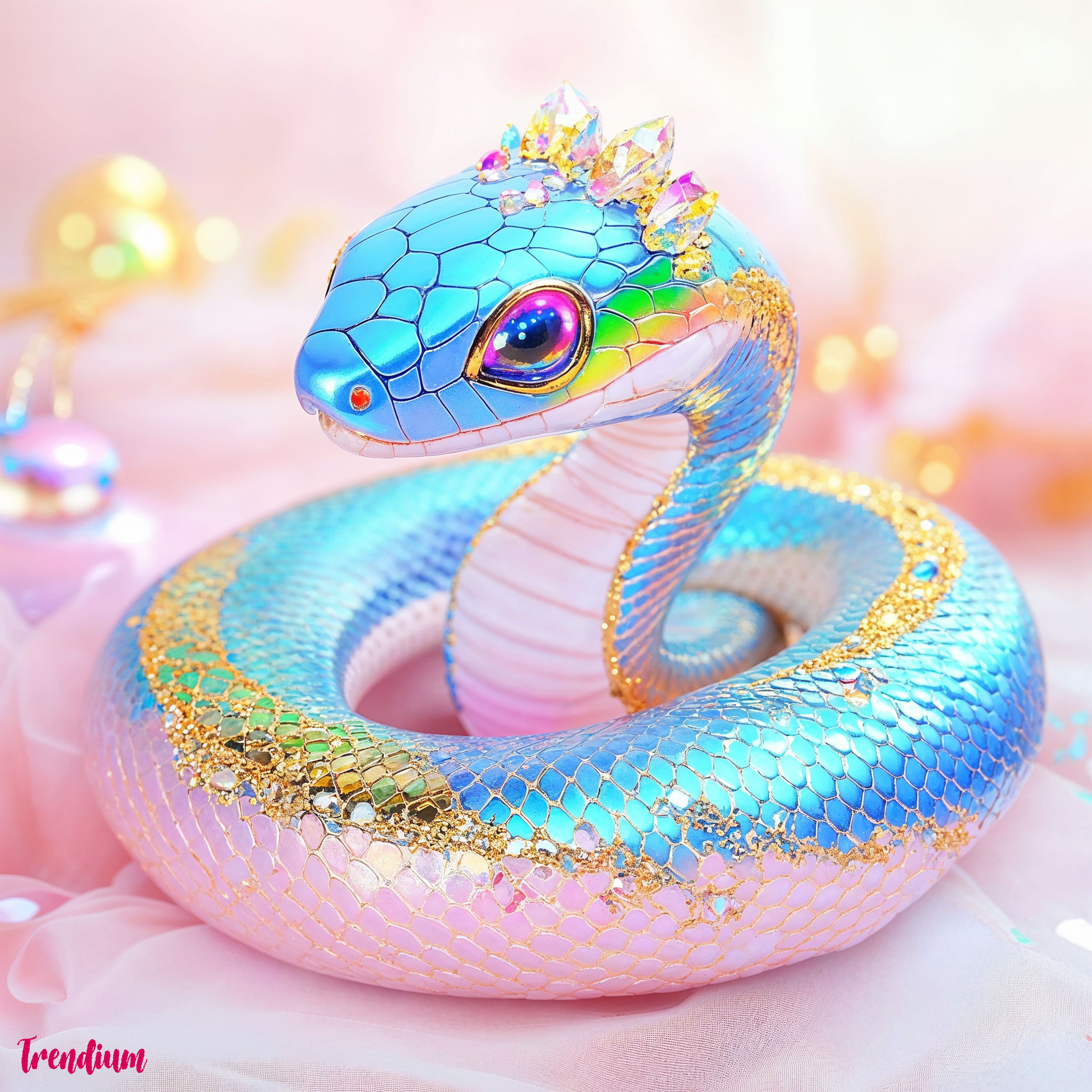 [prompt] blue snake, New year greetings --sref 4011489062