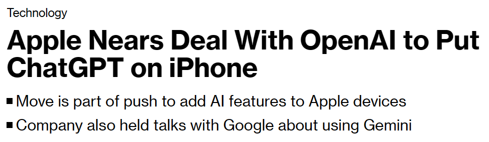 https://www.bloomberg.com/news/articles/2024-05-11/apple-closes-in-on-deal-with-openai-to-put-chatgpt-on-iphone