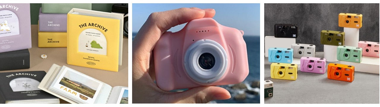 (왼쪽부터) 폴라로이드 앨범 / 토이카메라 / 필름카메라