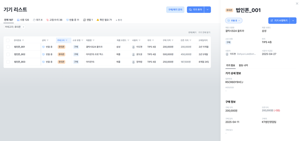 심플리를 통한 법인폰 관리