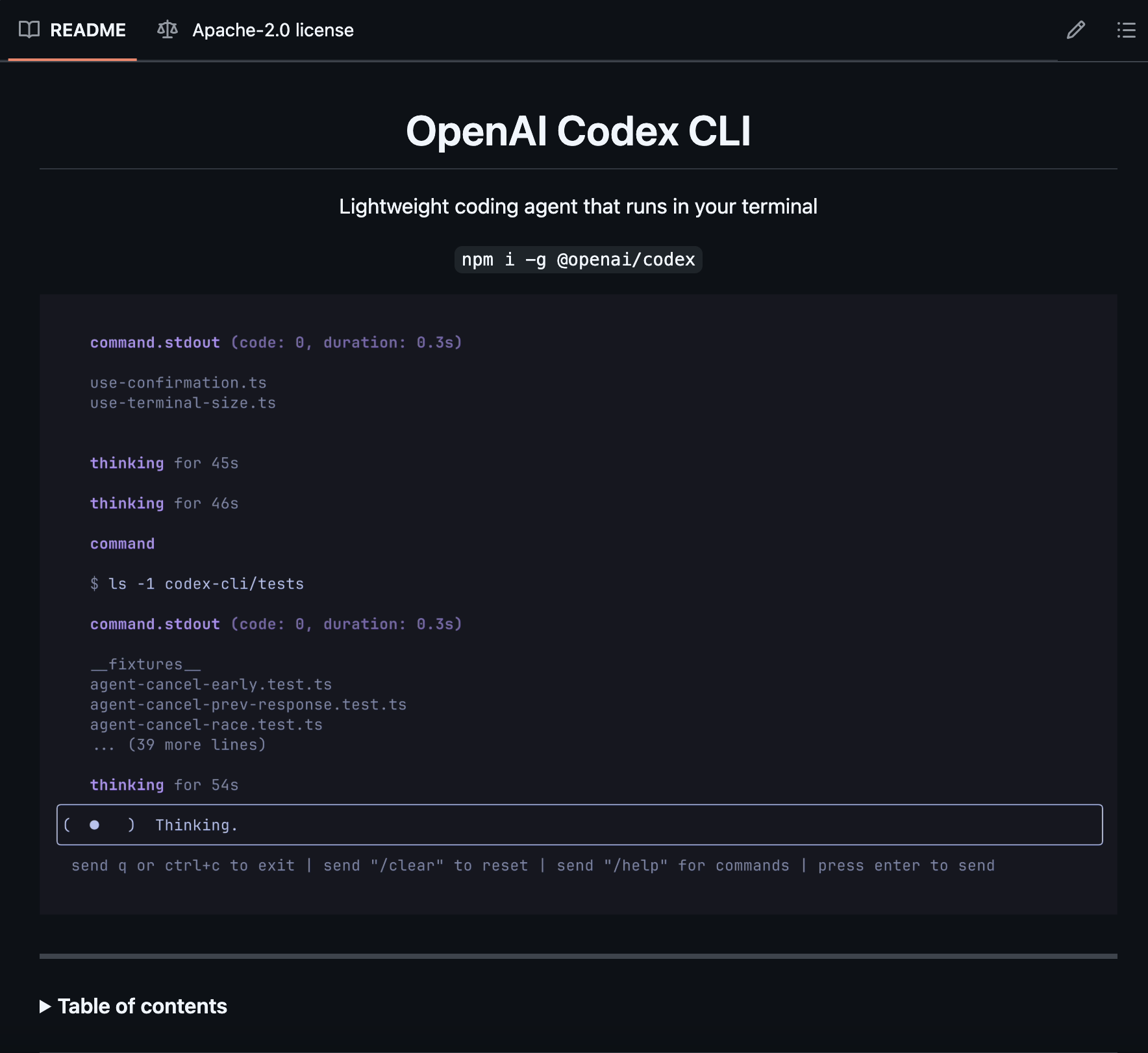 https://github.com/openai/codex 에서 발췌