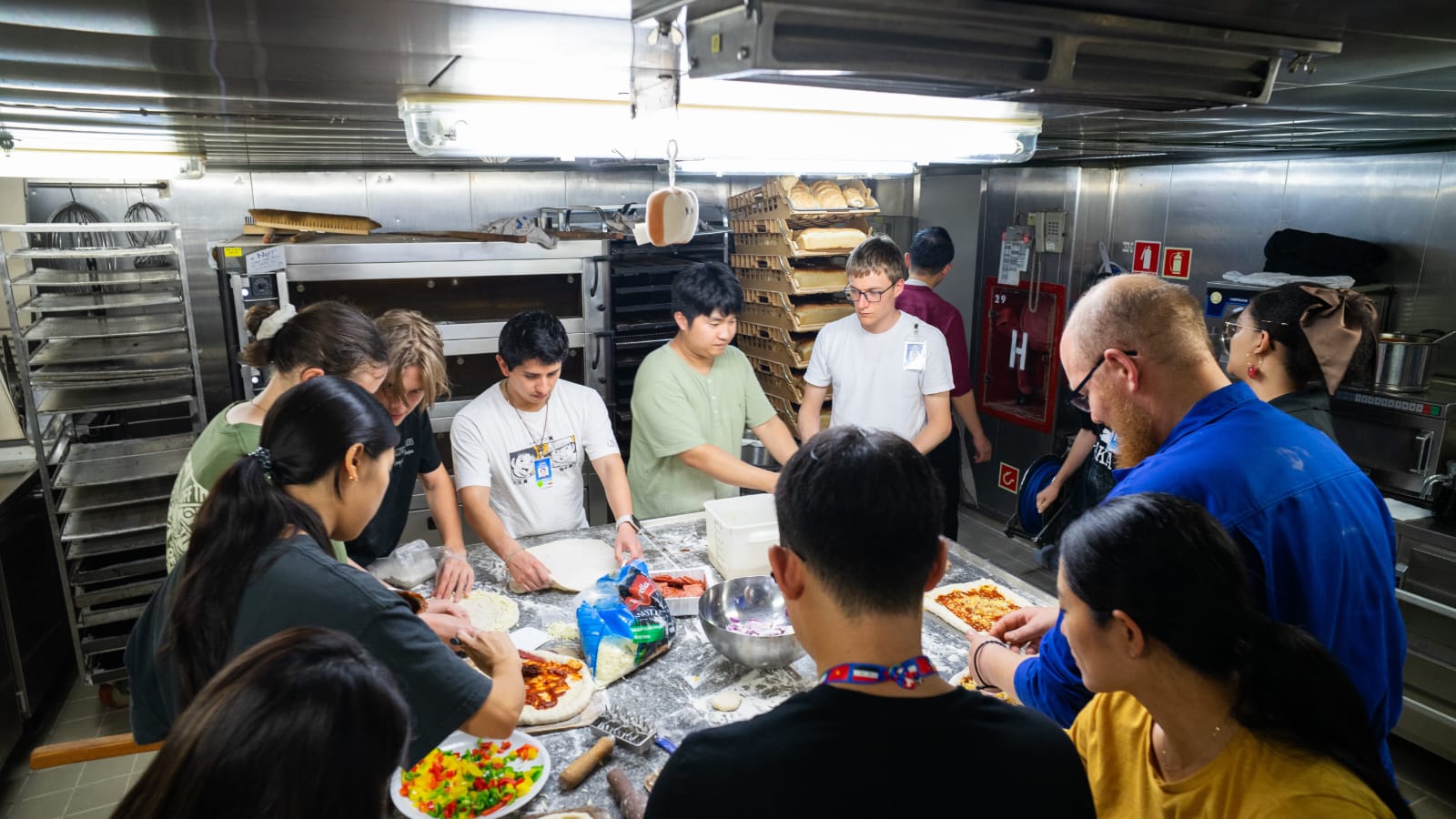 Last Wednesday, we all collaborated to make pizza together.