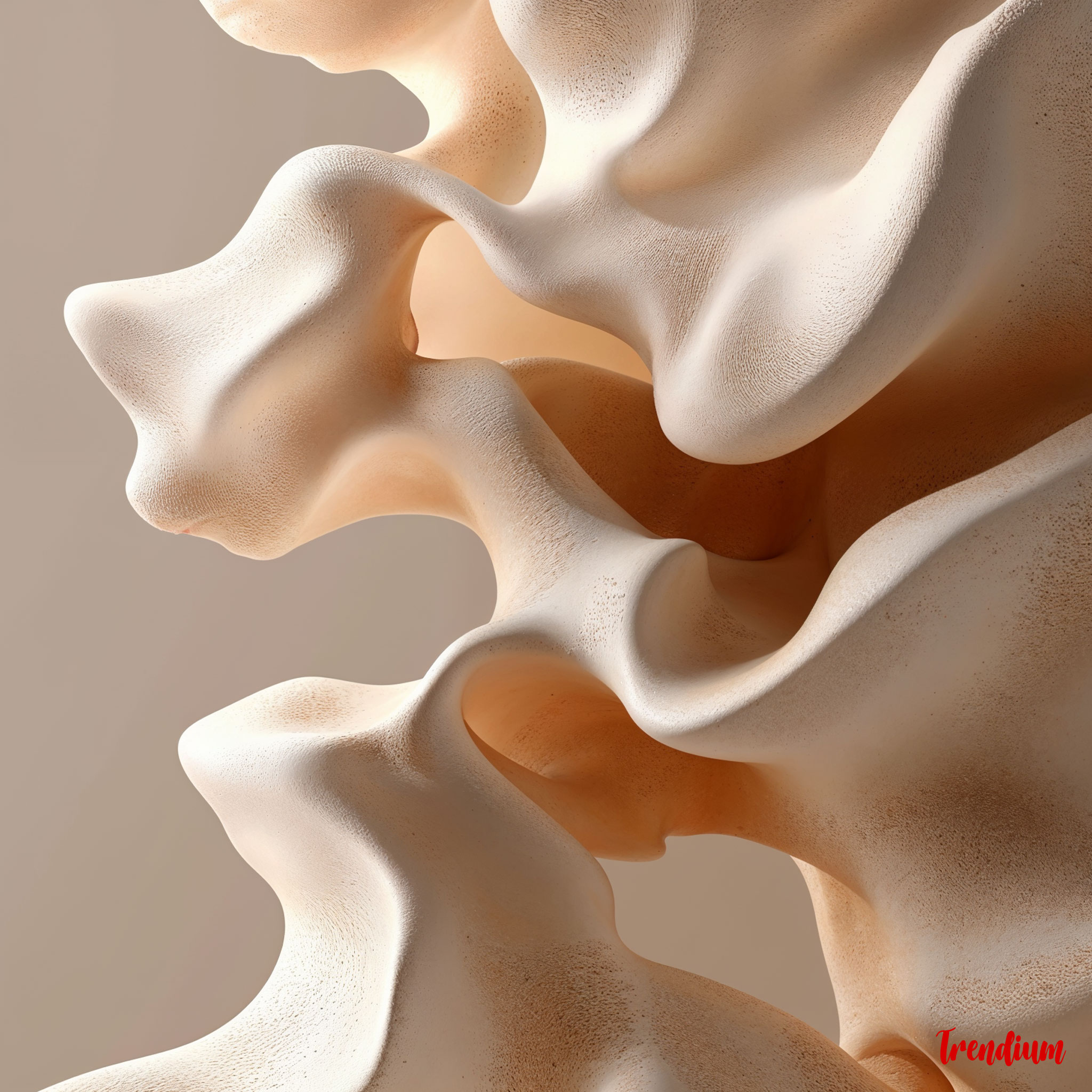 [prompt] Generate a design with organic fluid forms that evoke a sense of natural growth and evolution.
