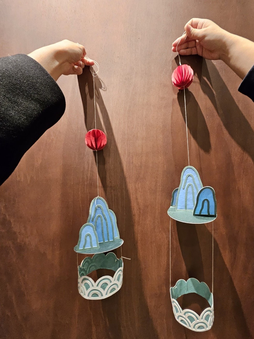 한지 모빌 결과물