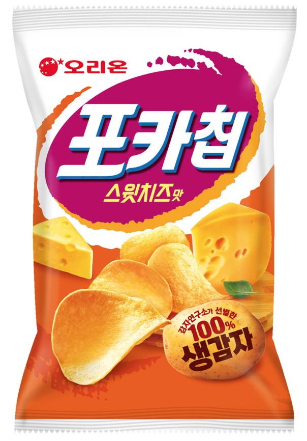 [출처: 오리온] 포카칩 스윗치즈맛 제품 사진.