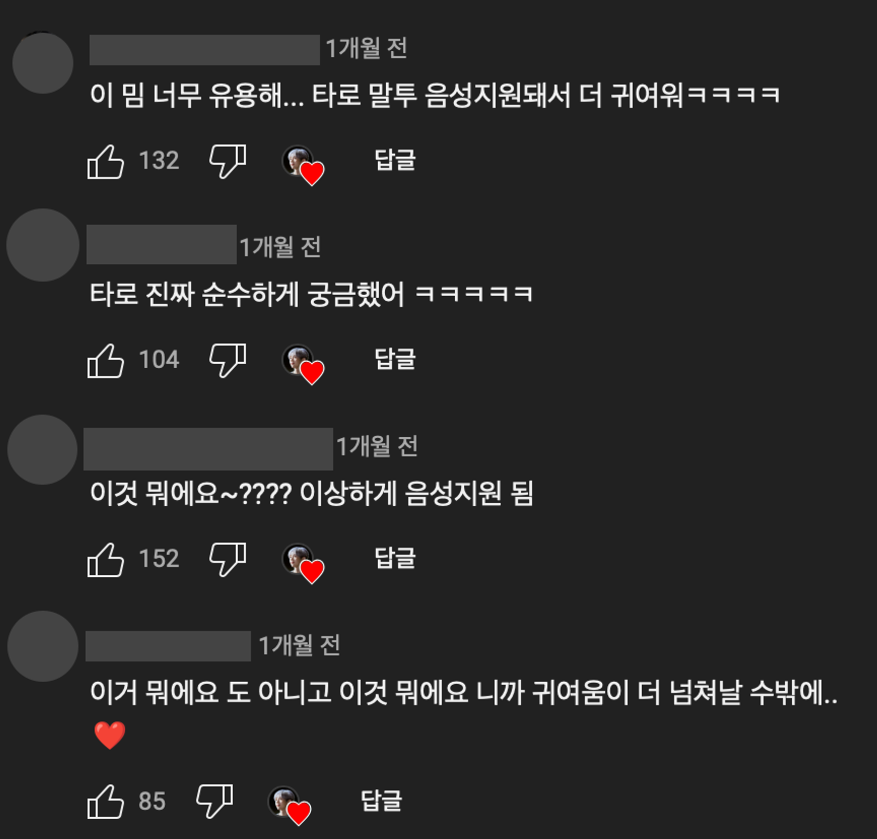 이미지 = 유튜브 채널 ‘타로한스푼’ 영상 댓글 캡쳐(https://youtube.com/shorts/3vpoyeGA6ls?si=nGFpr2yHS52XraWn)