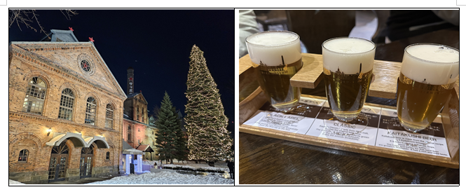 삿포로 맥주 박물관(좌) 삿포로 맥주 샘플러(우) @헤이즈진