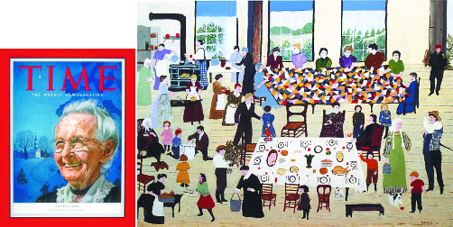 미국의 국민 화가 '모지스 할머니'  76세에 그림을 그리기 시작해서 101세 세상과 이별하기 전까지 붓을 놓지 않았다.  (사진 출처 :  국민일보)