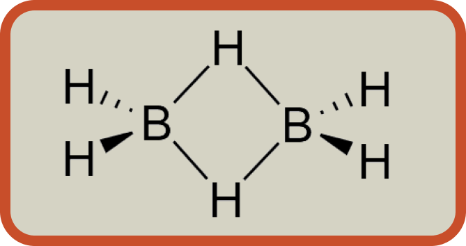 Figure.12 다이보레인, 두 개의 팔을 가지고 있는 가운데 수소(H)들