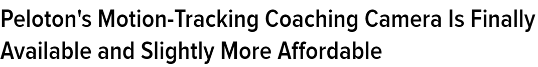 Peloton's Motion-Tracking Coaching Camera Is Finally Available (gizmodo.com)