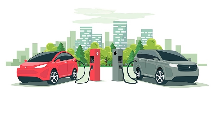 전기차 vs. 내연기관 하이브리드 [사진: 셔터스톡]