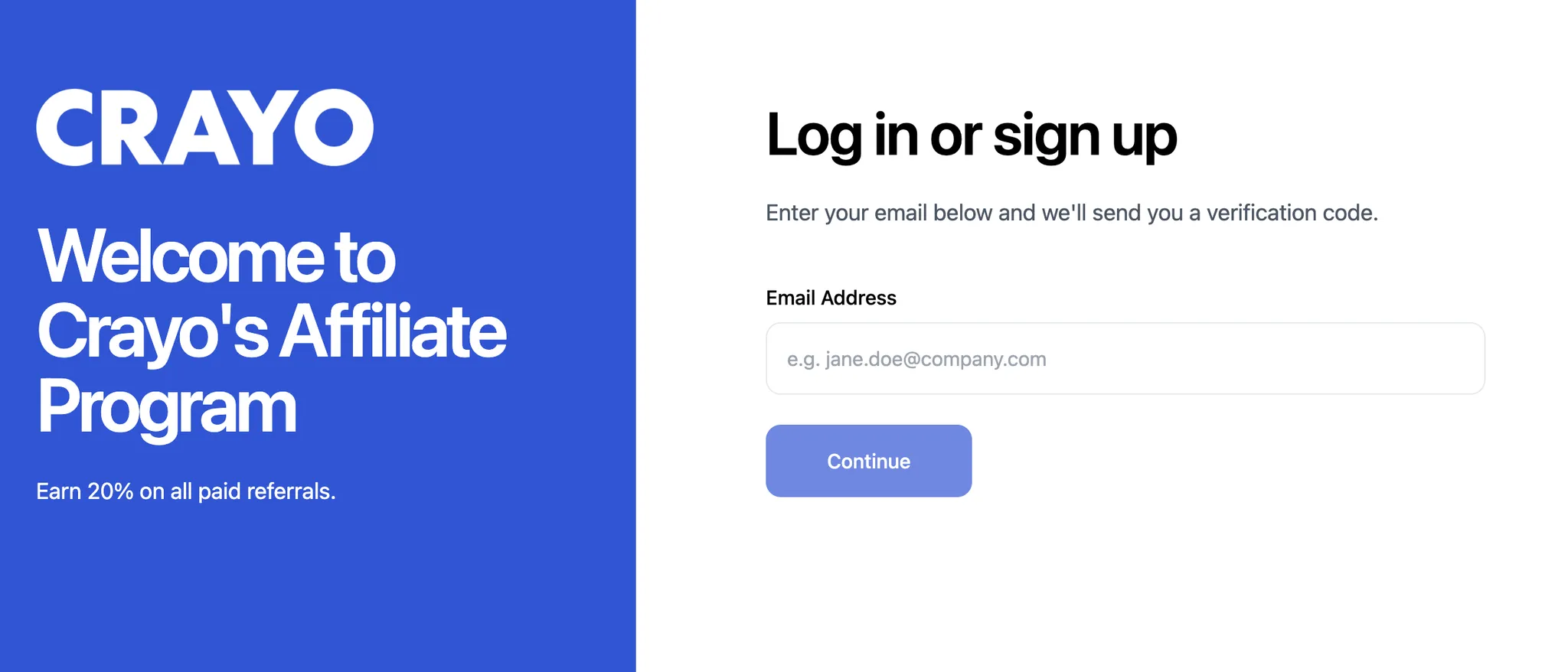 제휴마케팅(=어필리에이트) 기능을 제공하는 Crayo. 