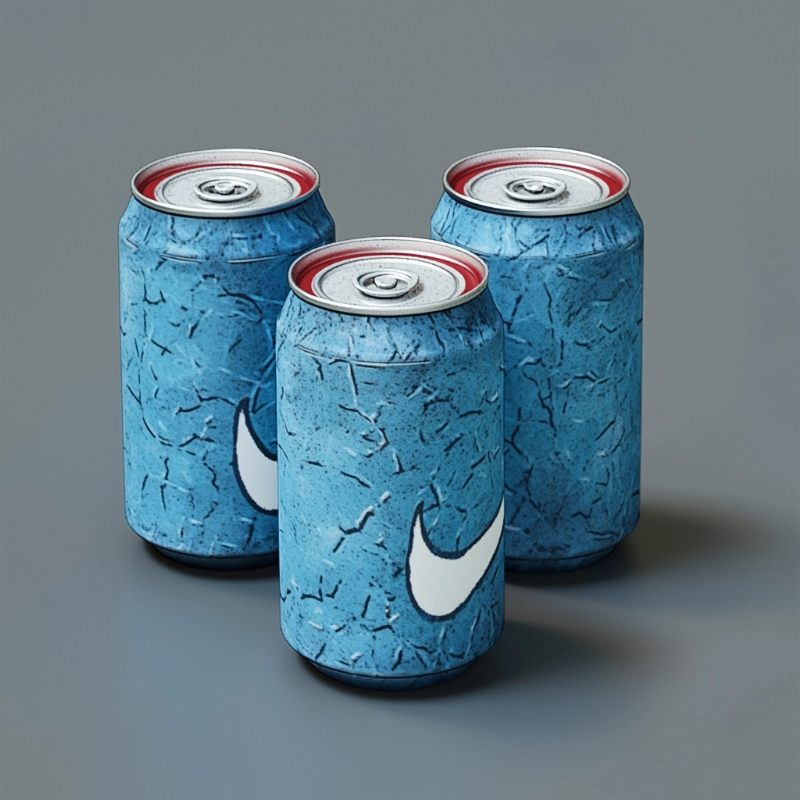 photo of beer can, color inspired by nike --chaos 5 --stylize 50