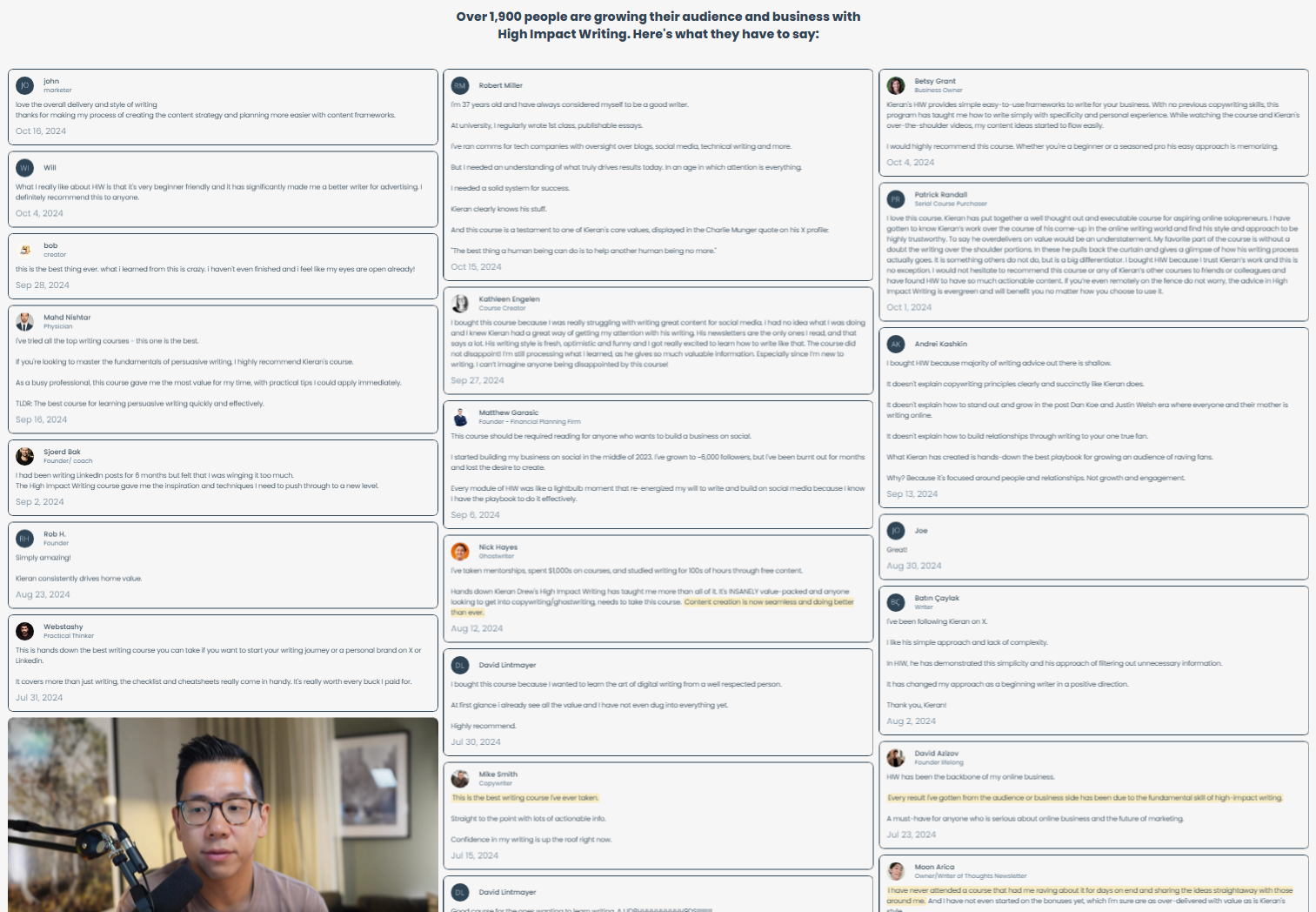 출처 - 키앤드류 디지털 상품의 Testimonials&nbsp;