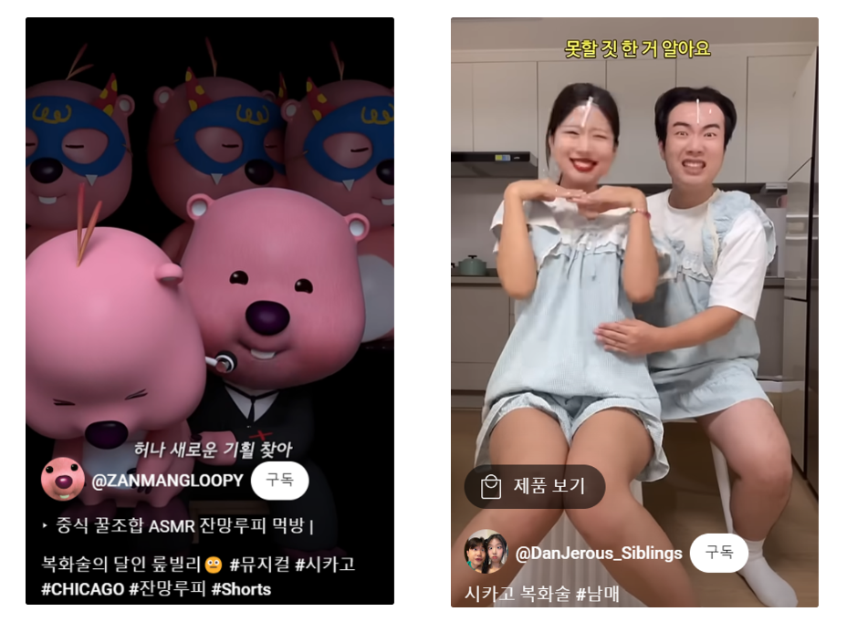 이미지 출처 : 좌)ZANMAGLOOPY 유튜브 우)DanJerous_Siblings 유튜브