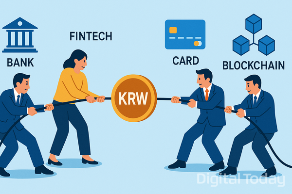 금융계 원화 스테이블코인 주도권 다툼. [사진: 오픈AI]