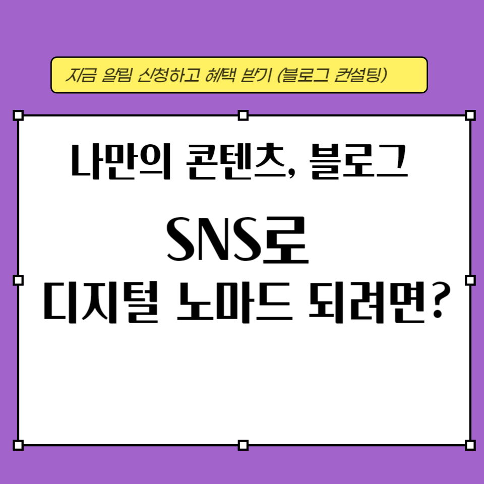 직장인무자본부업 SNS으로 돈버는 디지털노마드 가능할까? YES  의 썸네일 이미지