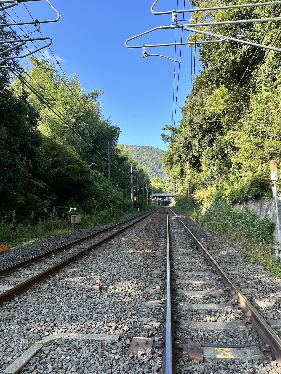 치쿠린 근처의 기찻길