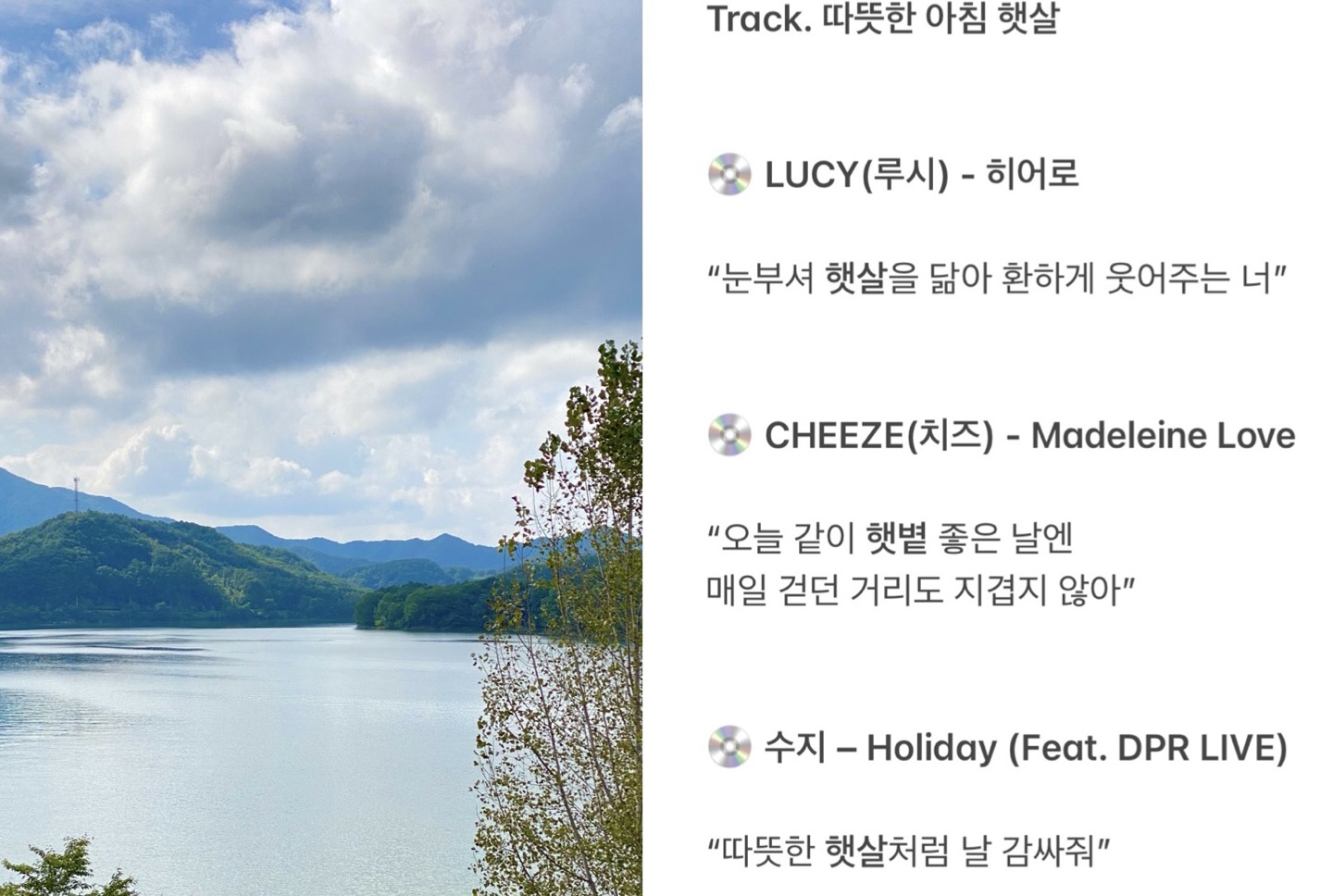 Track. 따뜻한 아침 햇살