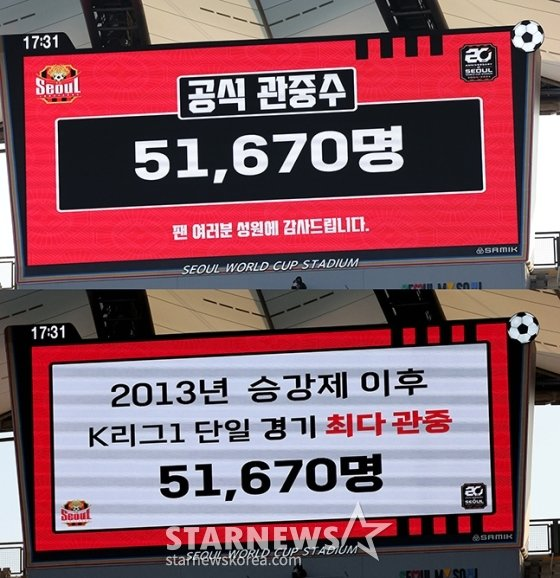 홈개막전 관중수 / 출처-스타뉴스