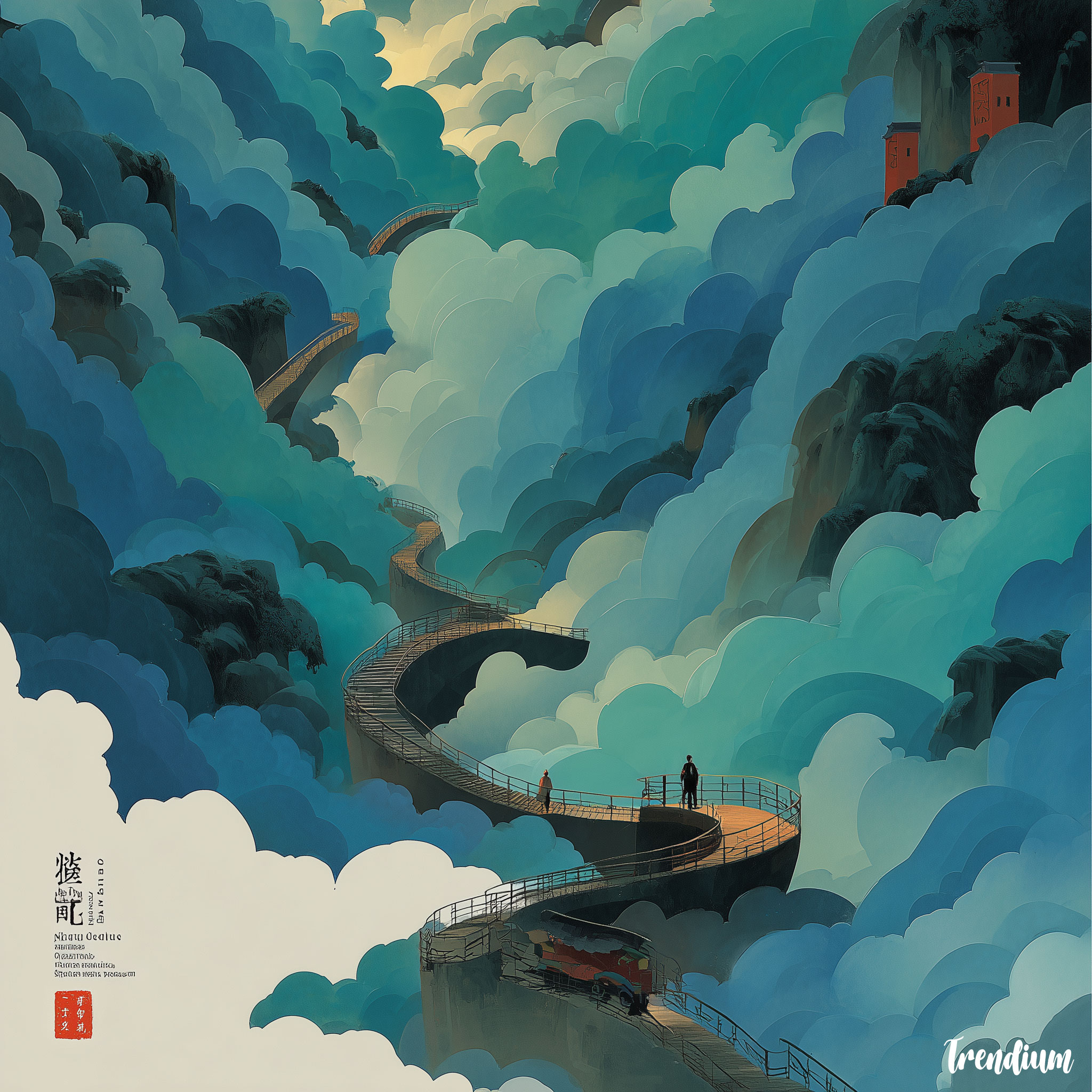 [prompt] Surreal theme park concept, Escher-inspired roller coaster looping paradoxically, dreamlike atmosphere --stylize 400 --v 7 --sref 1987428609 