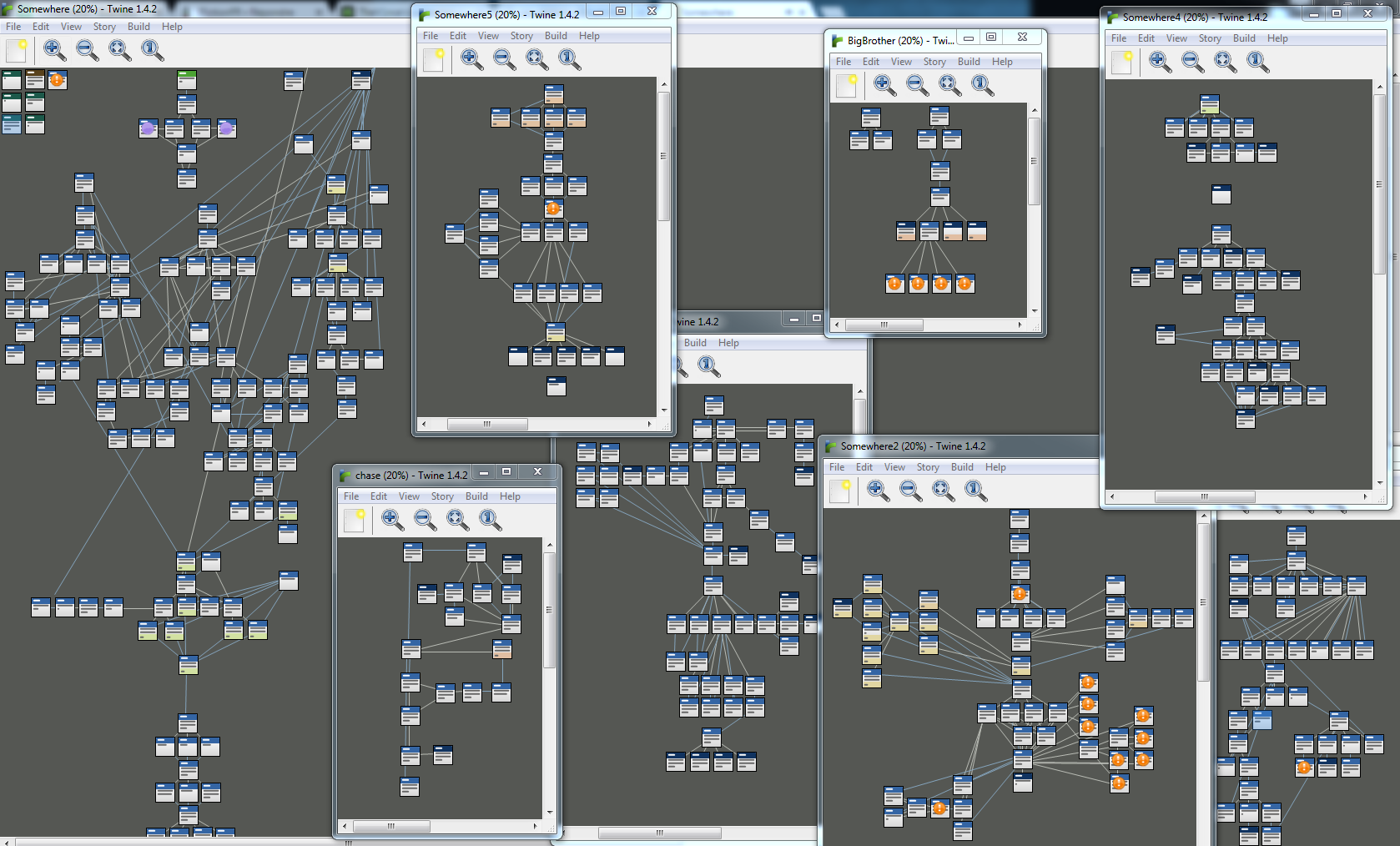 Twine으로 구성한 인터렉티브 스토리들