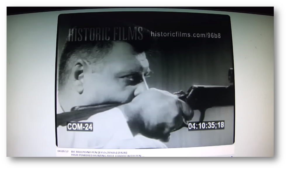   출처: Shooting a BIC pen out of a rifle(60's era comercial)