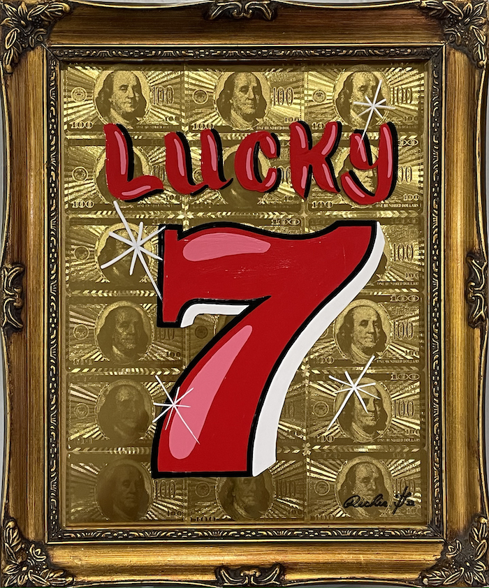 <Lucky Seven>, 41.3x34.4cm, Acrylic on glass, 2022