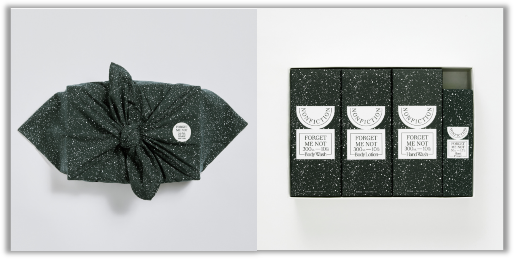 스페클드 패턴이 잘 표현된 논픽션의 패키지 디자인 (출처 : 논픽션 홈페이지)