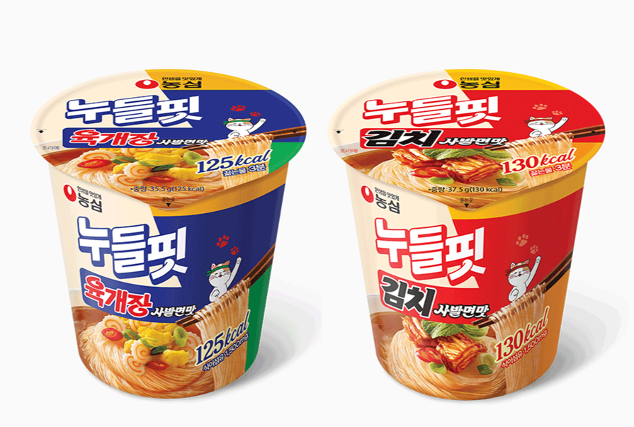 누들핏 육개장 사발면 맛, 김치 사발면 맛_출처 : 농심