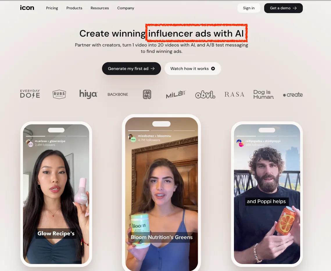창업 극초기의 랜딩페이지.