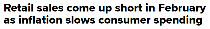 Retail sales February 2022 come up short as inflation puts dent in consumer spending (cnbc.com)