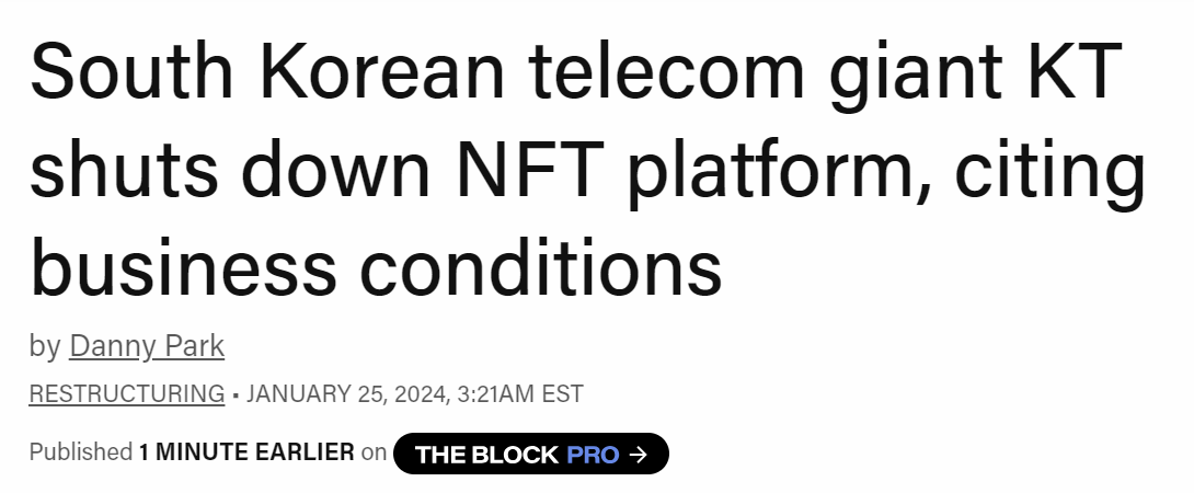 출처: https://www.theblock.co/post/274396/south-korea-telecom-kt-nft