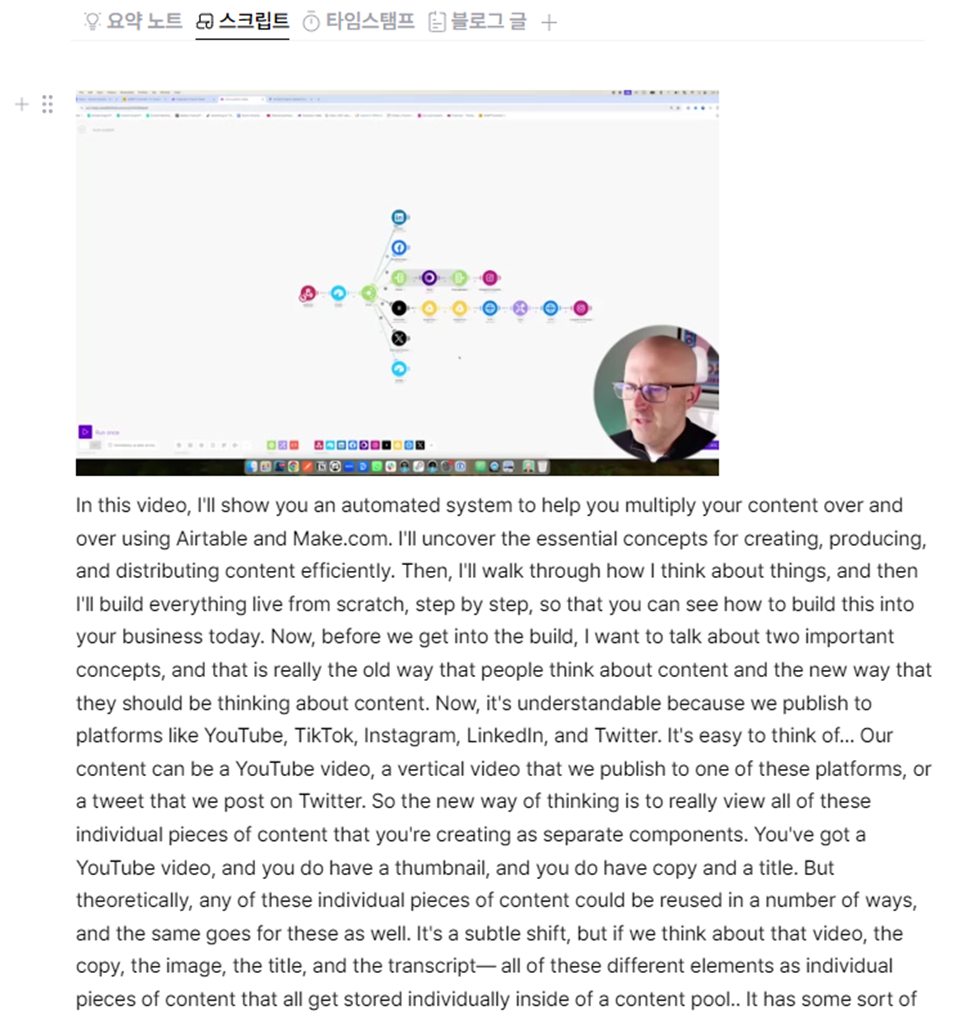 Stephen G.Pope의 100% 자동화 콘텐츠 시스템의 스크립트