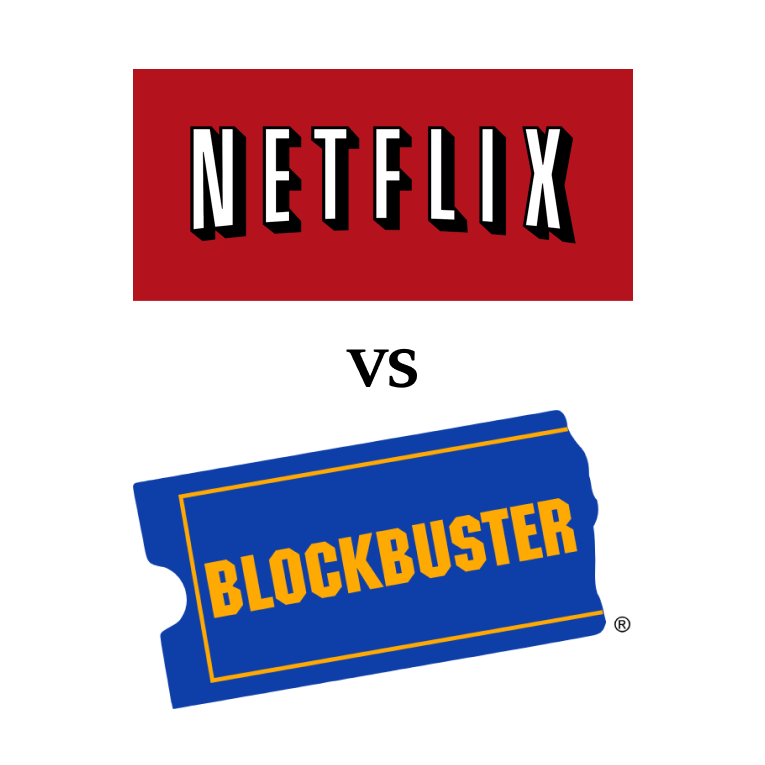 넷플릭스와 블록버스터의 사례는 대표적인 파괴적 혁신 사례에요. 