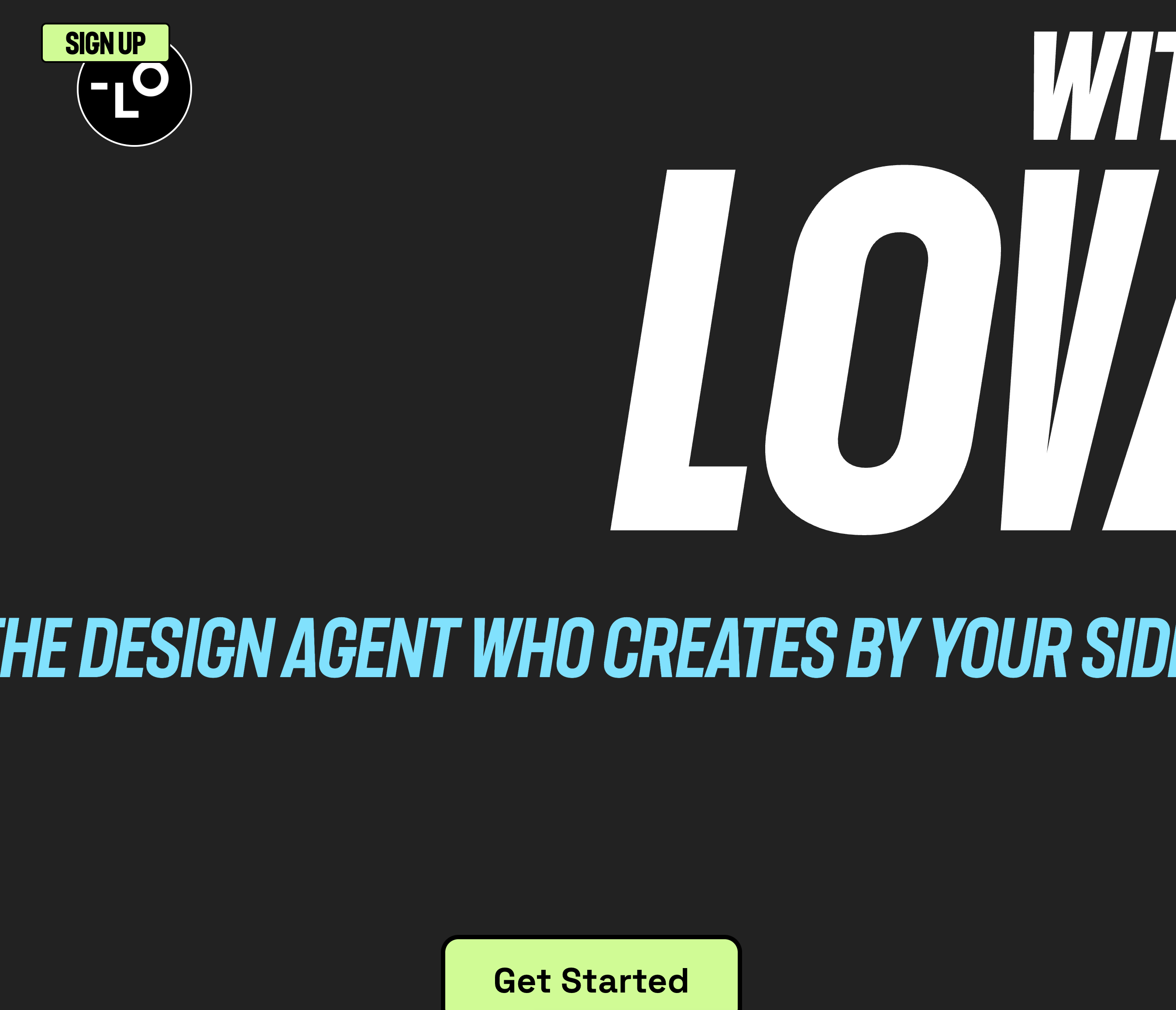 Lovart ai 사이트  화면 (https://www.lovart.ai/) 