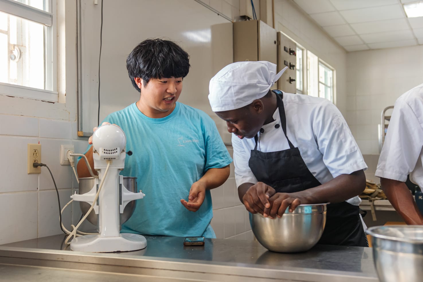 Sharing my mission with a friend.