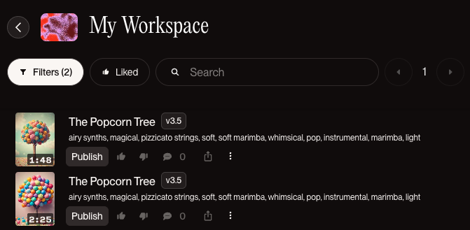 썸네일도 줘요. The Popcorn Tree.